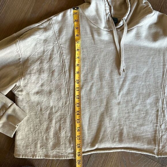 Wild Fable Cropped Hooded Sweatshirt in Wheat - Picture 4 of 6